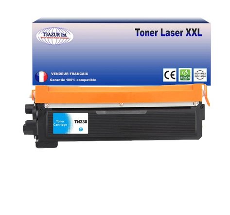 Toner Brother compatible avec Brother HL-3040, HL-3040CN, HL-3070, HL-3070CW, TN-230 Cyan - T3AZUR