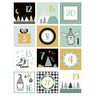24 stickers carrés calendrier de l'avent - imagine christmas