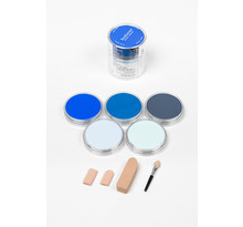 Pastel panpastel set 5 couleurs + outils bleu