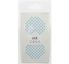 Masking Tape MT Casa Seal Sticker rond en washi Pois bleu - Masking Tape (MT)
