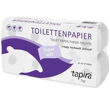 Pack de 72 rouleaux de Papier toilette 3 couches 95x110mm extra blanc TAPIRA