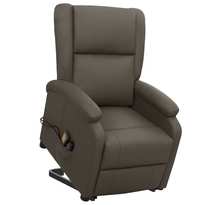 Vidaxl fauteuil inclinable de massage gris similicuir