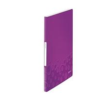Reliure wow protège-documents pp 20 pochettes 40 vues violet métallisé leitz
