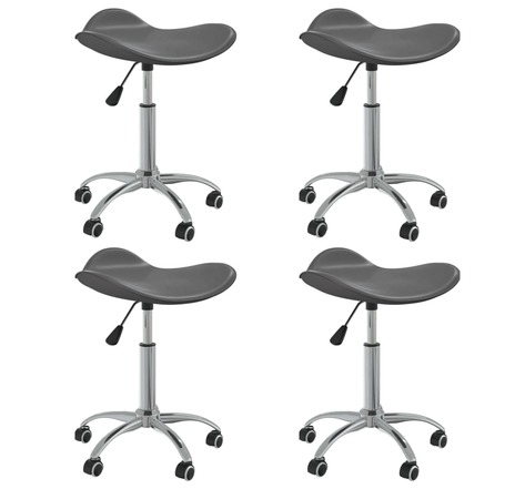 Vidaxl chaises pivotantes à manger lot de 4 gris similicuir
