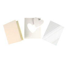 Carte double shaker pour cartes à paillettes coeur 10x14 cm