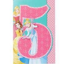 Carte anniversaire 5 ans princesses disney - draeger paris