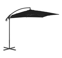 Vidaxl parasol déporté avec mât en acier 250x250 cm noir