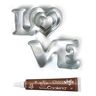 Emporte-pièces en inox love + stylo chocolat