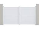 Portail aluminium "lola" - 298.8 x 159.2 cm - blanc