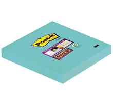 Bloc-notes super sticky 90 feuilles  76 x 76 mm turquoise 3m