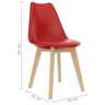 Vidaxl chaises de salle à manger 2 pièces rouge plastique