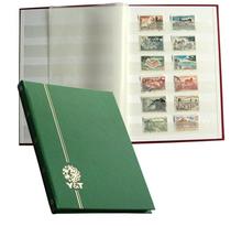 PERFECTA : Classeur fixe pour timbres (Petit modèle-Pages Blanches-16p. Vert)