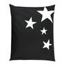Pouf XXL STARS Tissu imperméable - Noir - 100x120 cm
