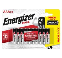 Piles Alcalines Energizer Max AAA/LR3, pack de 20