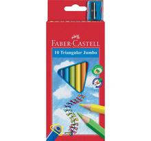 étui de 10 crayons de couleur Jumbo triangulaire FABER-CASTELL