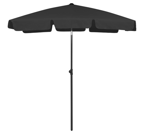 vidaXL Parasol de plage noir 180x120 cm