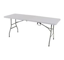 Lesli living table de fête pliable 180x70x74 cm blanc