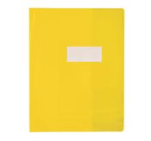 Protège-cahier PVC 150 Strong Line 17x22 cm Marque-page Translucide jaune x 50 ELBA