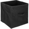 Boîte de rangement/tiroir pour meuble en tissu 31x31 cm - Noir