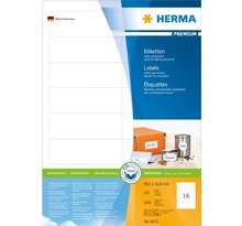 Etiquettes universelles PREMIUM, 97,0 x 33,8 mm, blanc 1600 sur 100 F HERMA