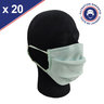 Masque Tissu Catégorie 1 Lavable x60 Bleu Ciel Lot de 20
