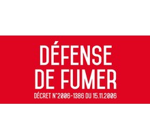 Autocollant vinyl - Défense de fumer décret - L.200 x H.100 mm UTTSCHEID