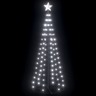 vidaXL Arbre de Noël cône 100 LED blanc froid décoration 70x180 cm