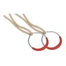 Anneaux de gymnastique en métal avec corde (Lot de 2) Cordes en chanvre synthétique