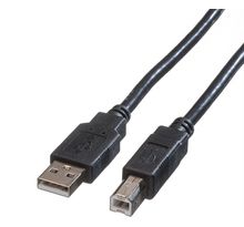 Cable USB 2.0 MCL-Samar type AB M/M - 2m (Noir)
