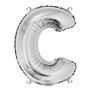 Ballon en aluminium lettre c argenté 40cm
