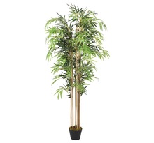 vidaXL Bambou artificiel 730 feuilles 120 cm vert