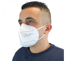 Lot de 50 masques de protection FFP2, 5 plis - Blanc -  Vivezen
