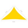 vidaXL Voile de parasol Tissu Oxford triangulaire 5x5x6 m Jaune