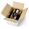 Caisse carton blanche pour bouteilles avec berceaux 33x33x24 cm (colis de 15)