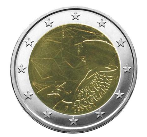 2 euro commemorative 2022 : espagne (35 ans du programme erasmus)