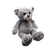 Peluche ours en acrylique gris 30 cm