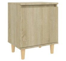 Vidaxl table de chevet avec pieds en bois chêne sonoma 40x30x50 cm