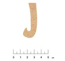 Alphabet en bois mdf adhésif 5 cm lettre j