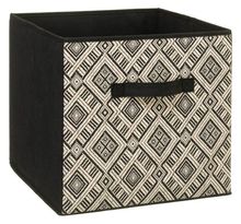 Boîte de rangement/tiroir pour meuble en tissu 31x31 cm - Ethnique