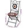 Vidaxl chaises pliables de bistro 2 pièces céramique terre cuite et blanc
