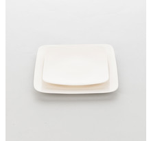 Assiette Plate Carrée en Porcelaine Liguria L 200 à 250 mm - Lot de 6 - Stalgast -    20 cm      Porcelaine                   200x200 mm
