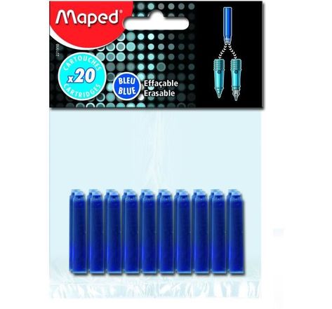 MAPED - 20 Cartouches d'encre  standard -  Bleu
