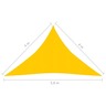Vidaxl voile d'ombrage 160 g/m² jaune 4x4x5 8 m pehd