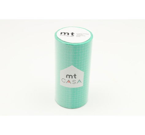 Masking Tape MT Casa 10 cm traditionnel lagon - line pattern green
