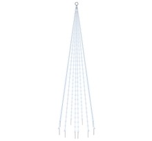 vidaXL Sapin de Noël sur mât de drapeau 310 LED Blanc froid 300 cm