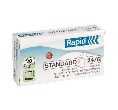 Agrafes standard 24/6 Cuivrée en boite de 1000 RAPID