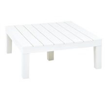 Vidaxl table de jardin blanc 78x78x31 cm plastique