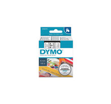 Dymo labelmanager cassette ruban d1 6mm x 7m noir/transparent (compatible avec les labelmanager et les labelwriter duo)