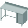 Table inox professionnelle avec 1 porte - profondeur 700 - stalgast - 1300x700