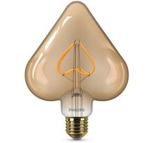 Ampoule LED coeur PHILIPS 2000k - Non dimmuable - E27 - 12W - Gold
